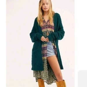 Free People Once In a Lifetime Cardigan in Evergreen sz L